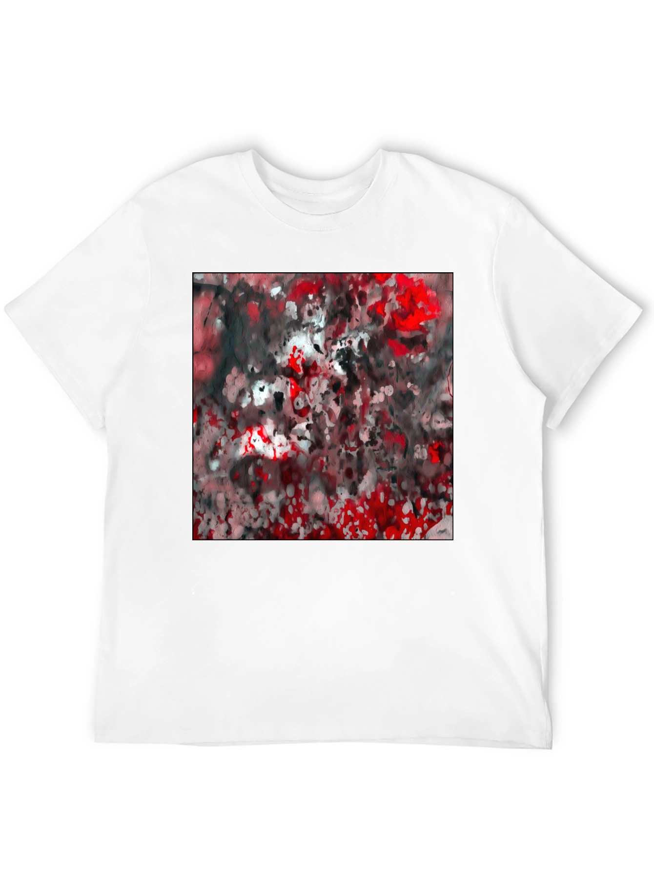 Abstract Red & Black T-Shirt