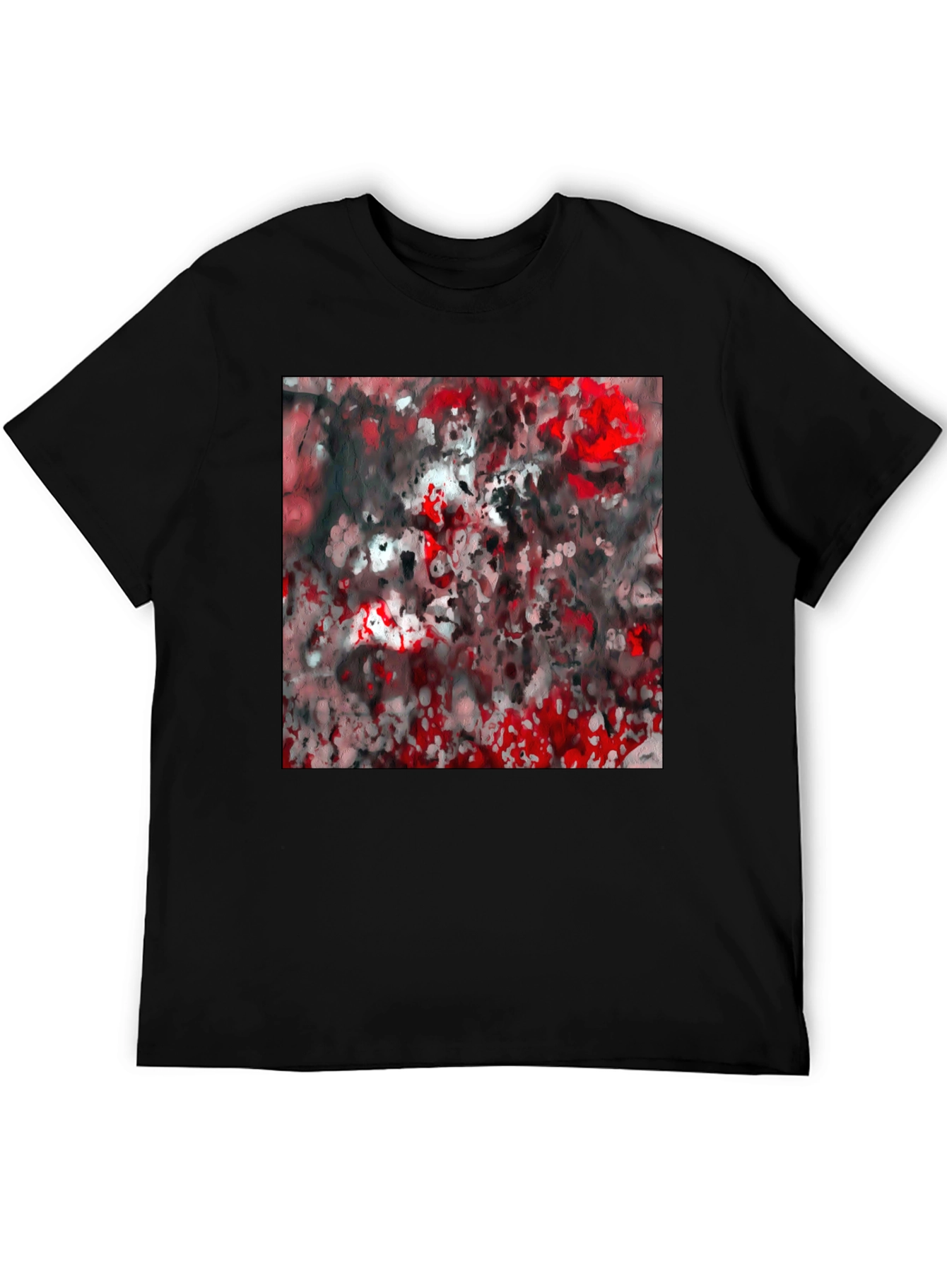 Abstract Red & Black T-Shirt