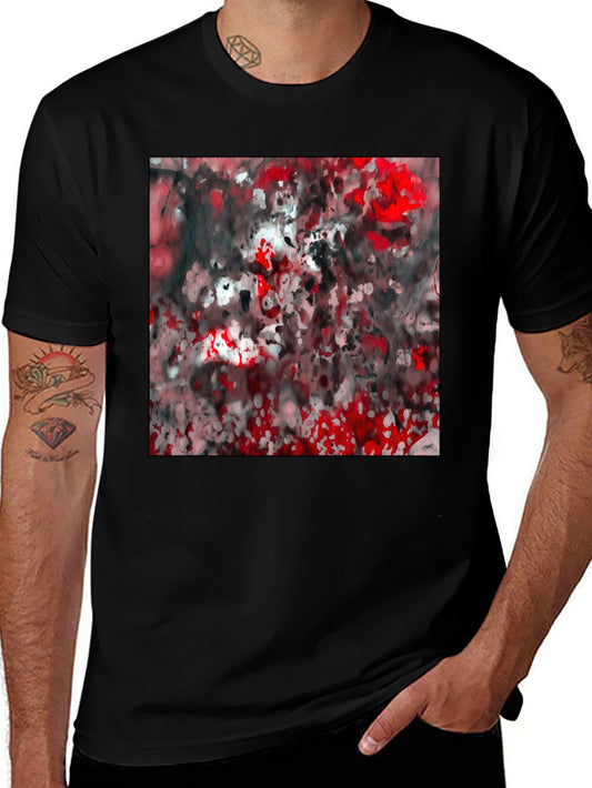 Abstract Red & Black T-Shirt
