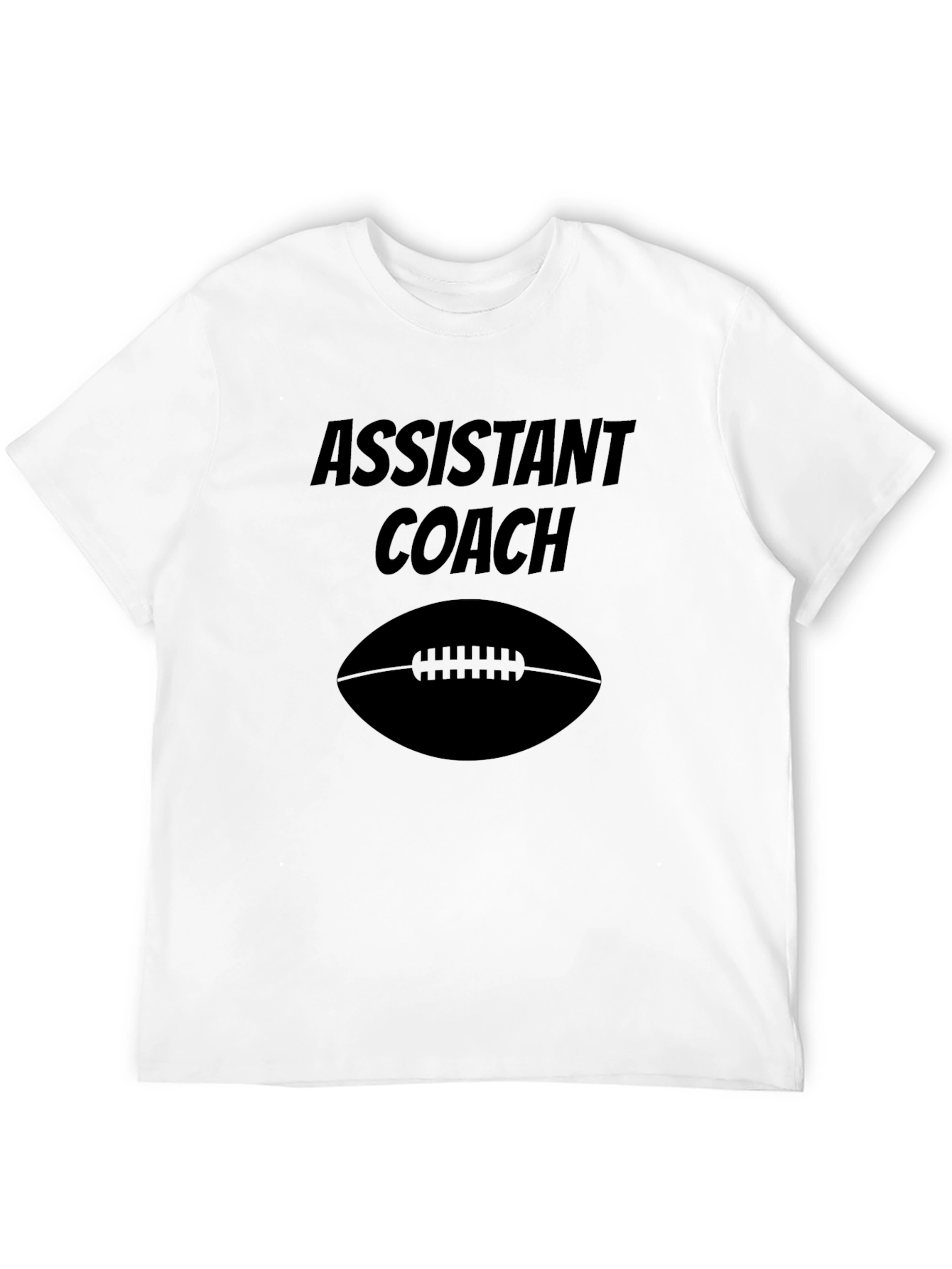 Assistant Coach Football T-Shirt - Black