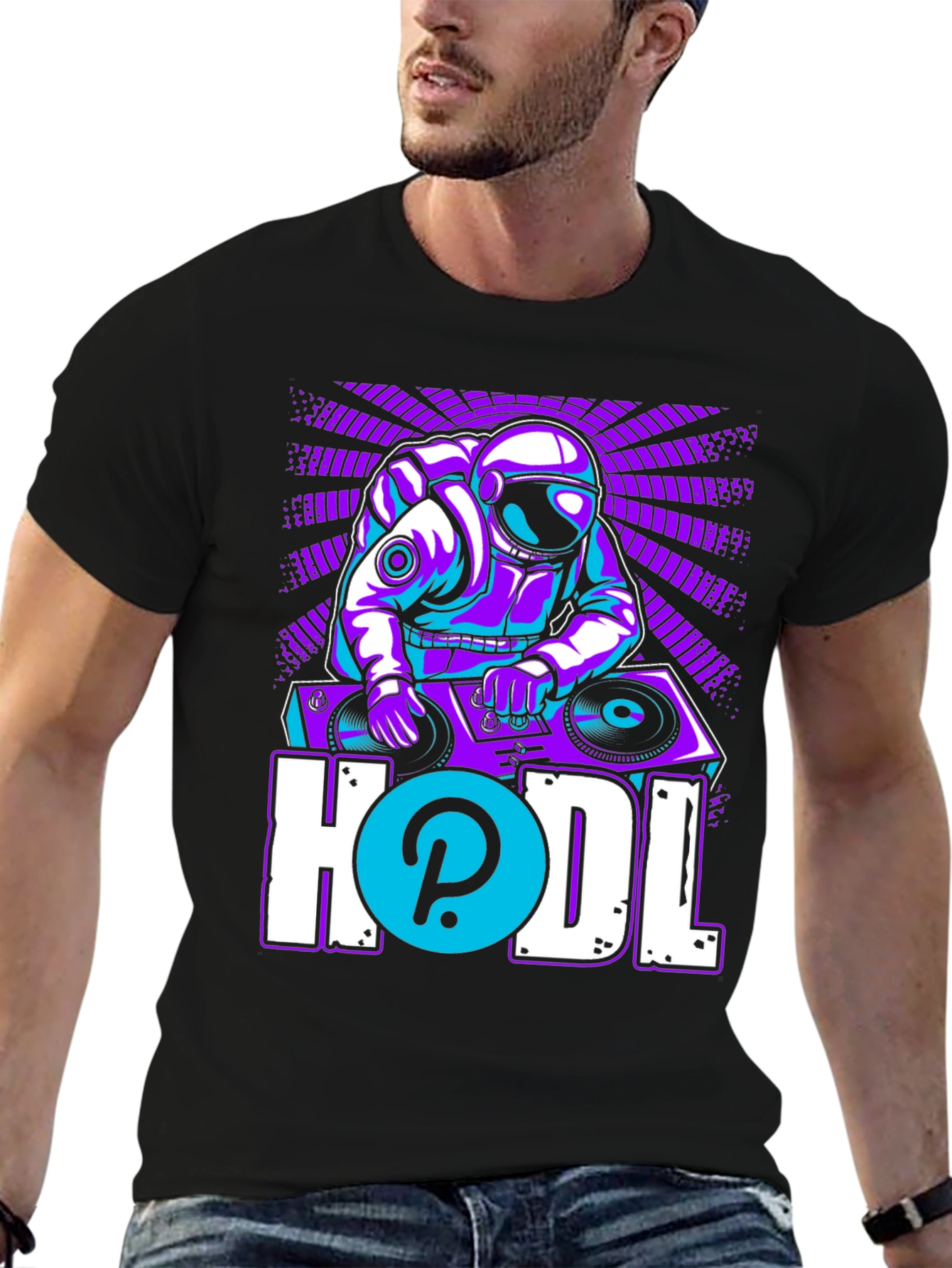 DJ Astronaut HODL T-Shirt - Crypto Fashion