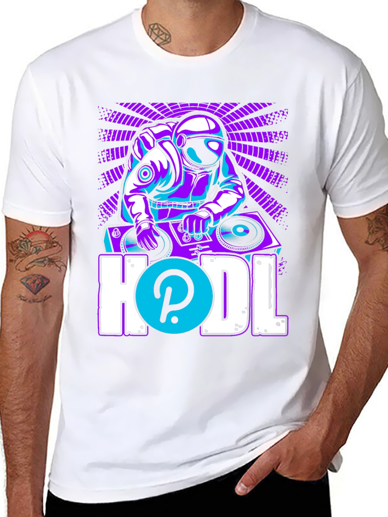 DJ Astronaut HODL T-Shirt - Crypto Fashion