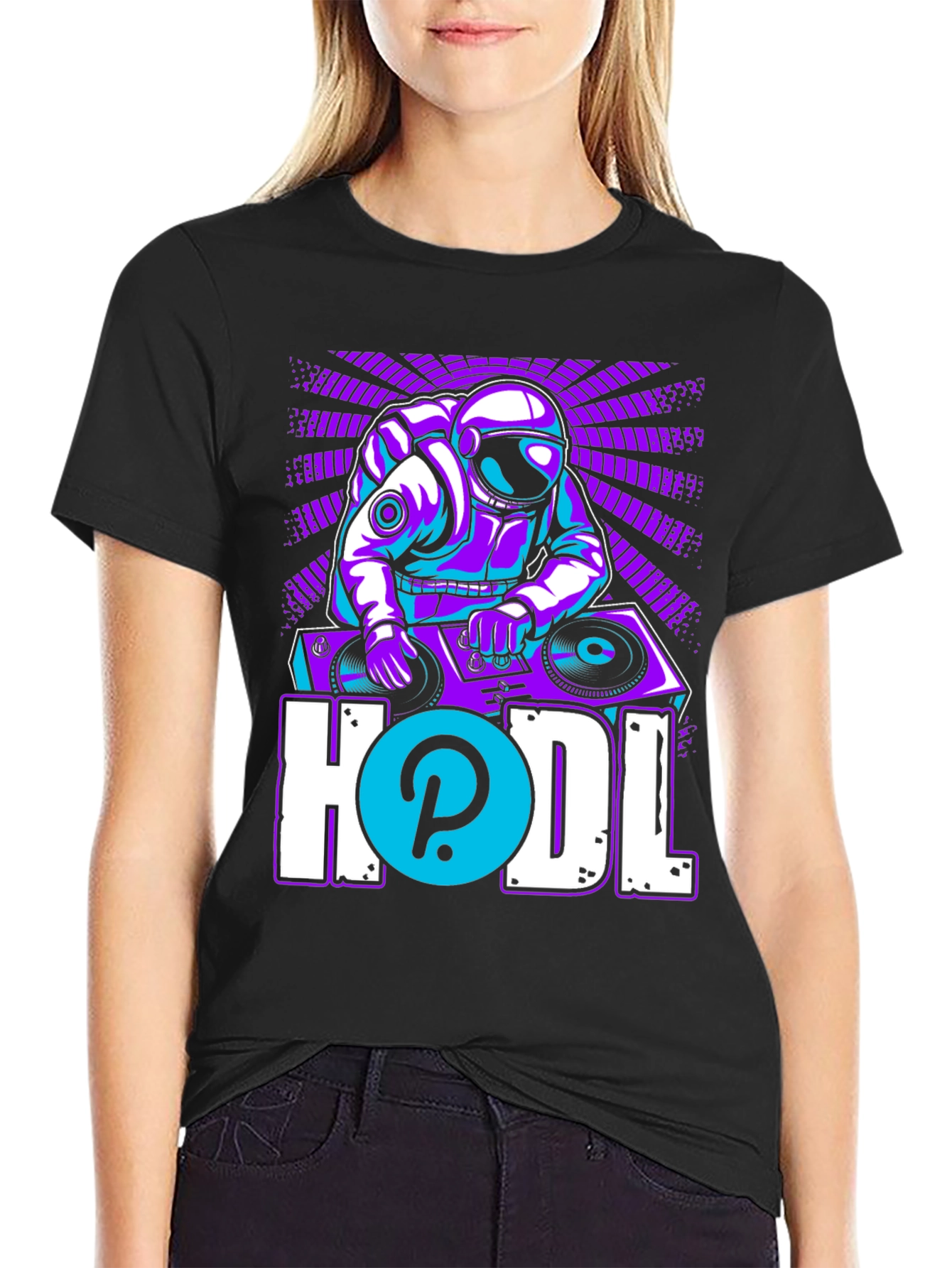 DJ Astronaut HODL T-Shirt - Crypto Fashion