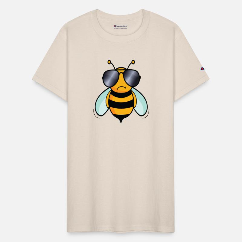 Badass bee wearing aviator sunglasses