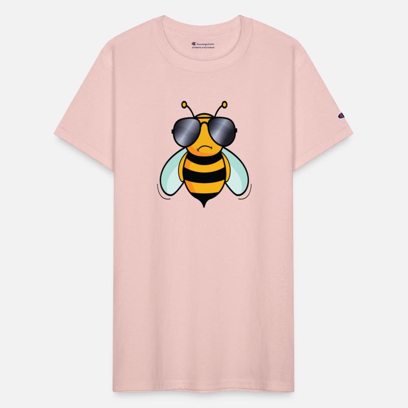 Badass bee wearing aviator sunglasses