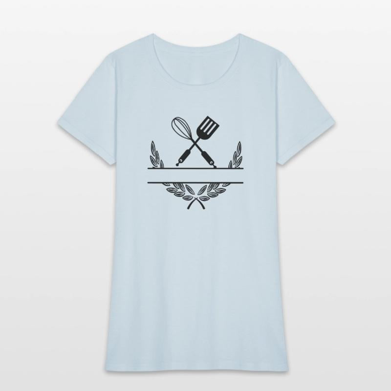 Baking tools in laurel wreath