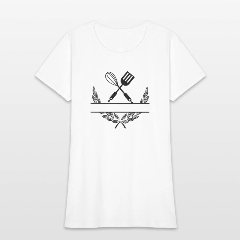 Baking tools in laurel wreath