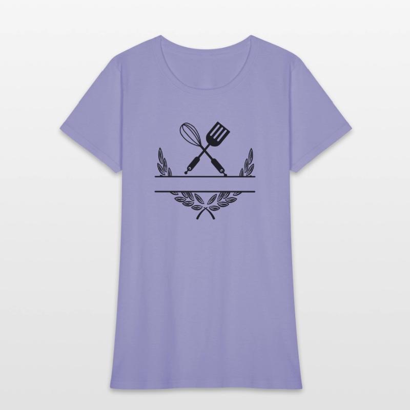 Baking tools in laurel wreath