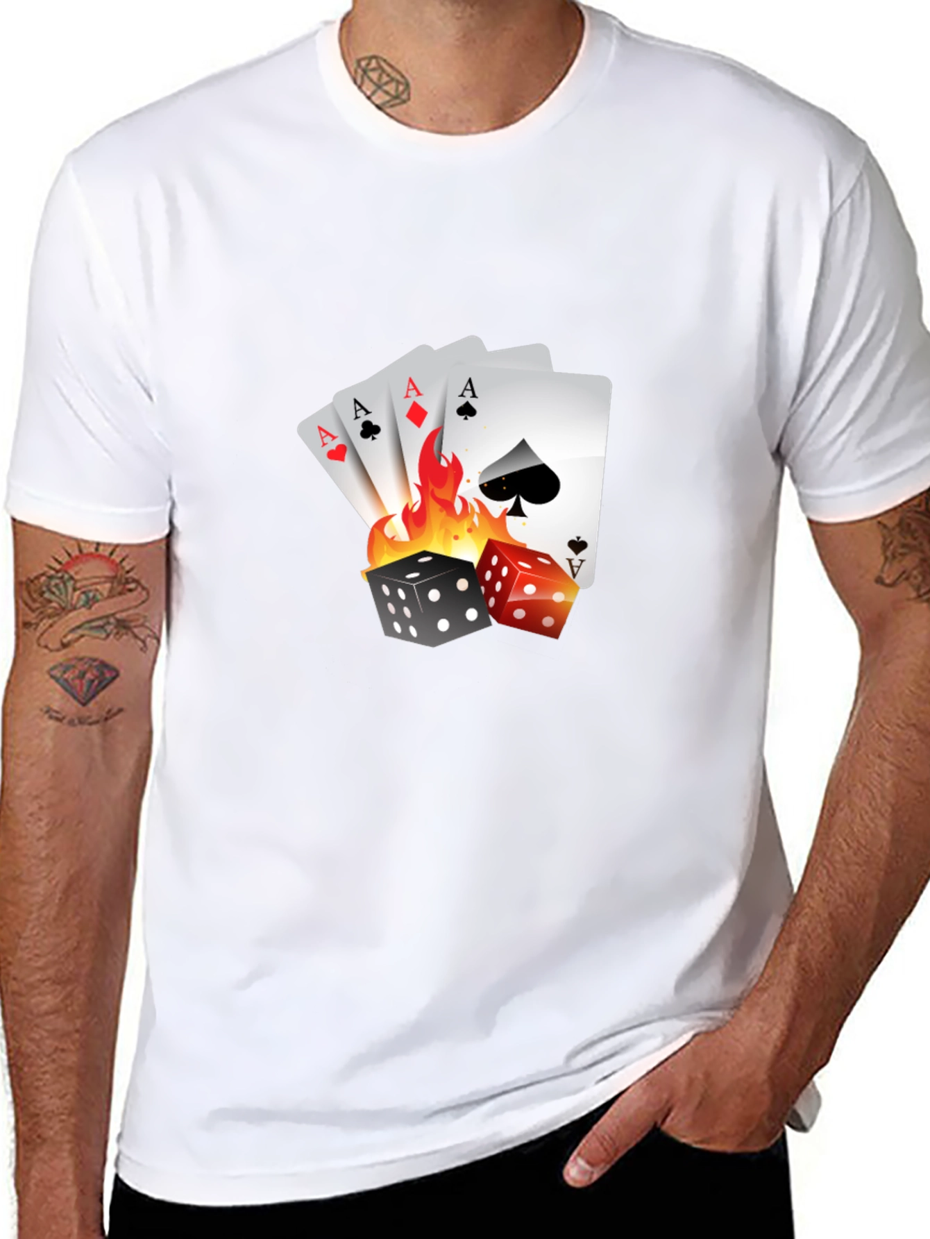 Gamblers Luck Graphic Tee - Aces & Dice