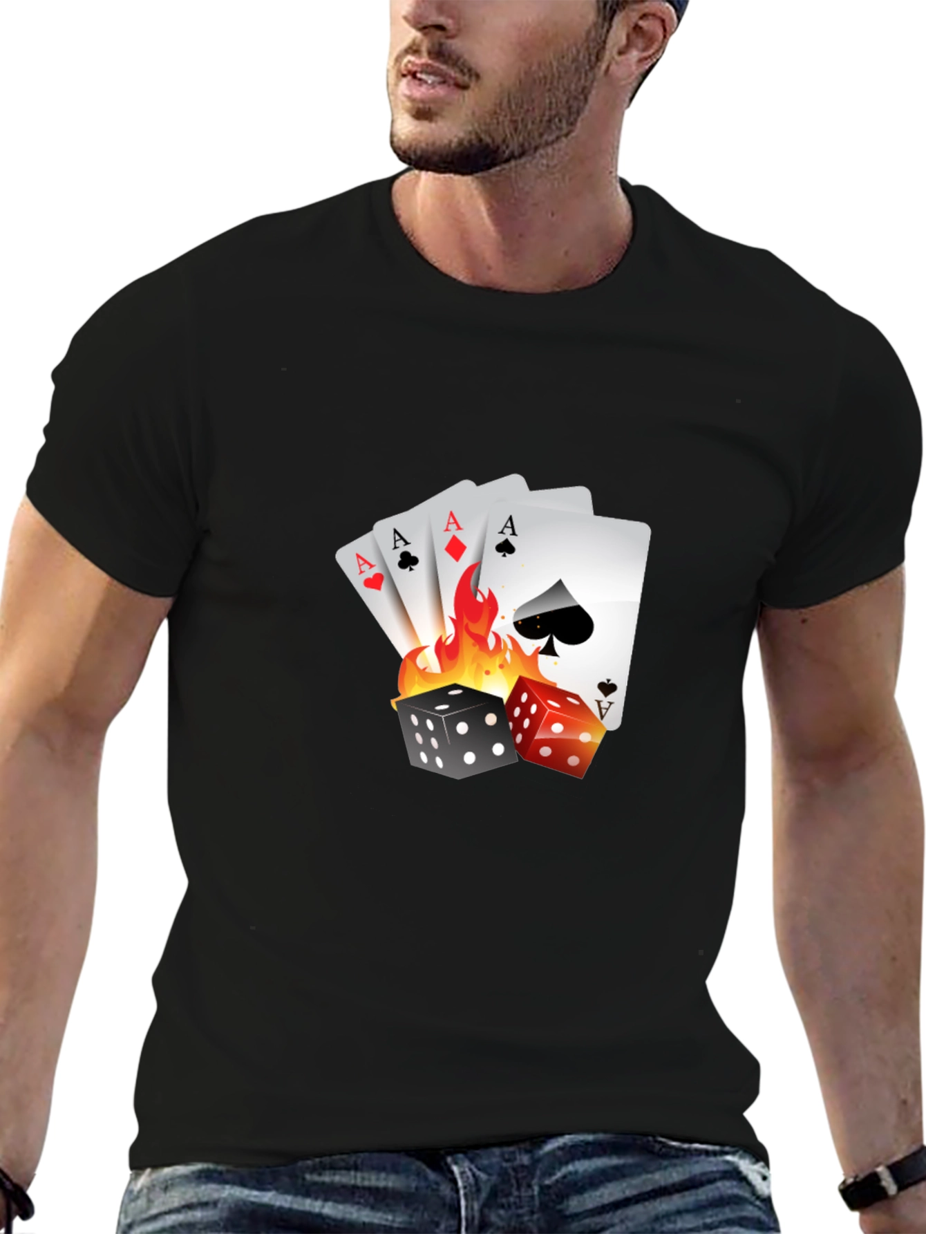 Gamblers Luck Graphic Tee - Aces & Dice
