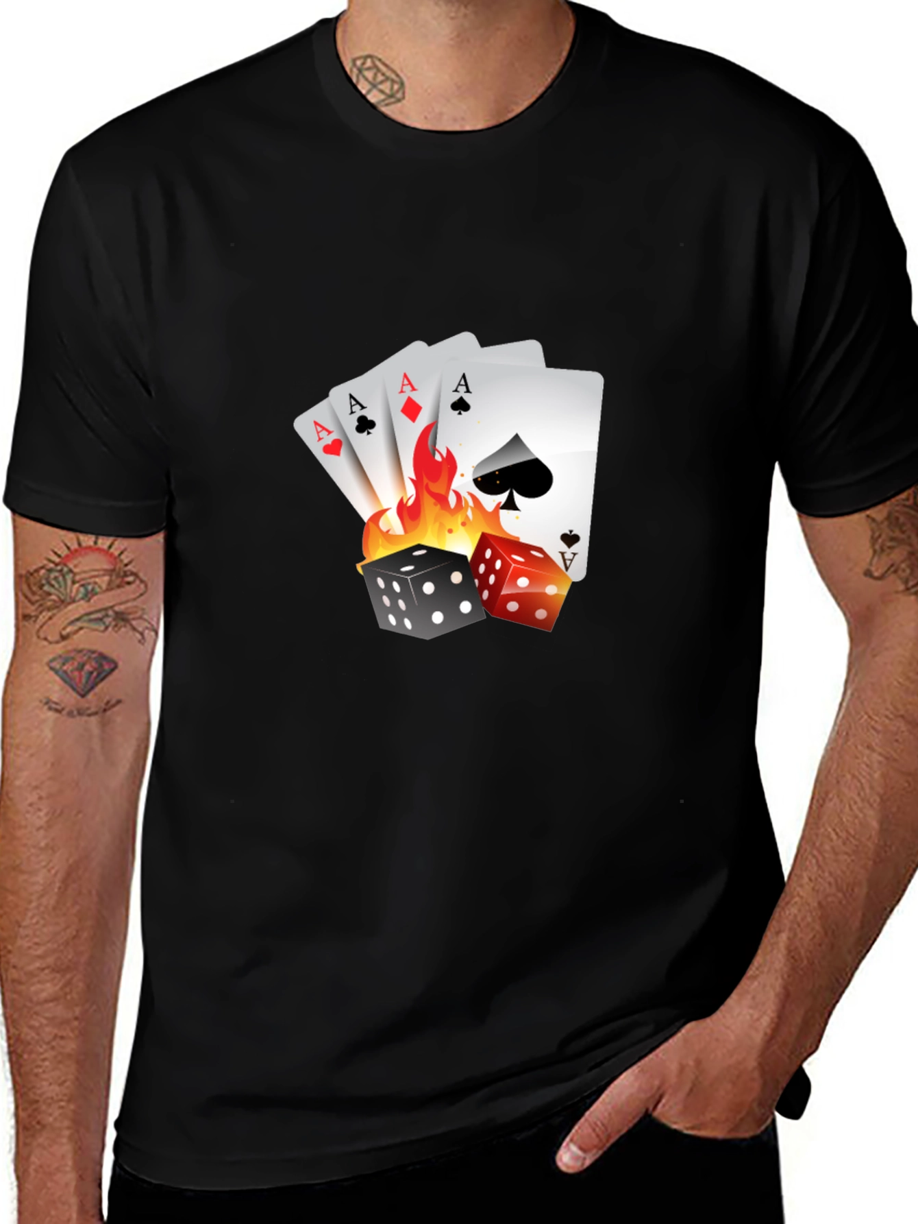 Gamblers Luck Graphic Tee - Aces & Dice