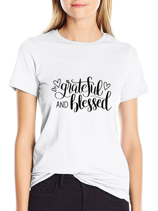 Grateful & Blessed Black T-Shirt
