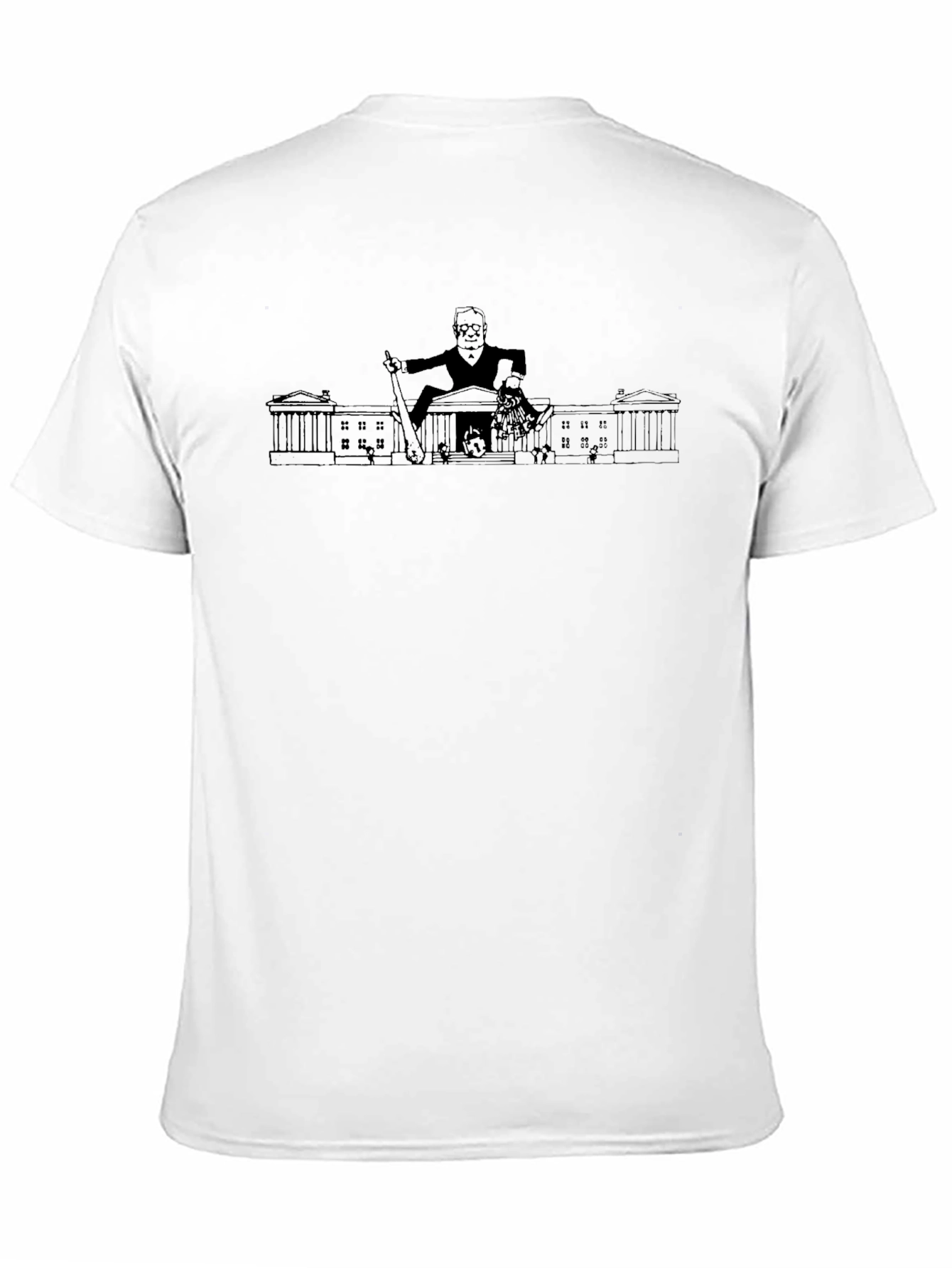 Graphic Print Crew Neck T-Shirt - Black