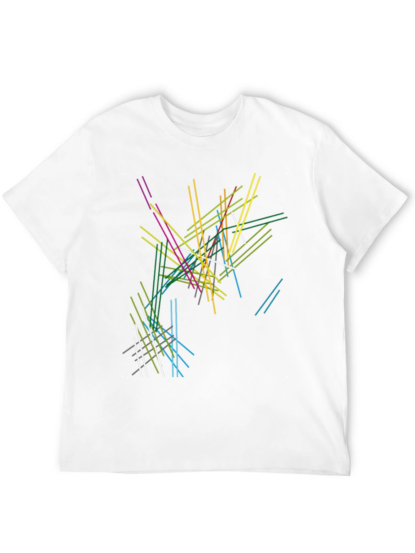 Abstract Line Art Black T-Shirt - Modern Graphic Tee