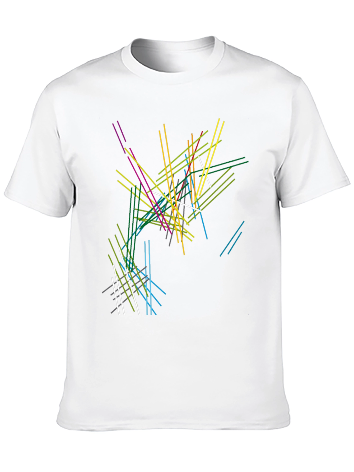 Abstract Line Art Black T-Shirt - Modern Graphic Tee