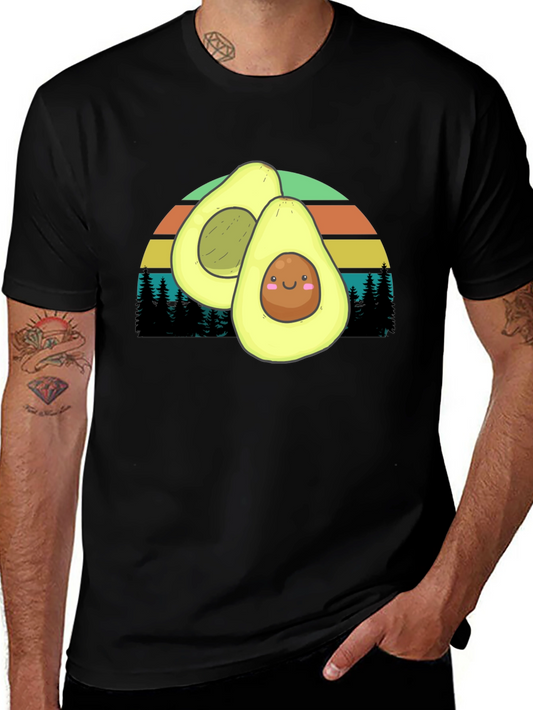 Avocado Sunset Graphic Tee - Cute & Comfy