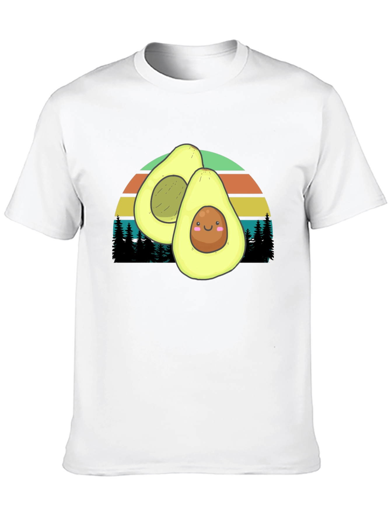 Avocado Sunset Graphic Tee - Cute & Comfy