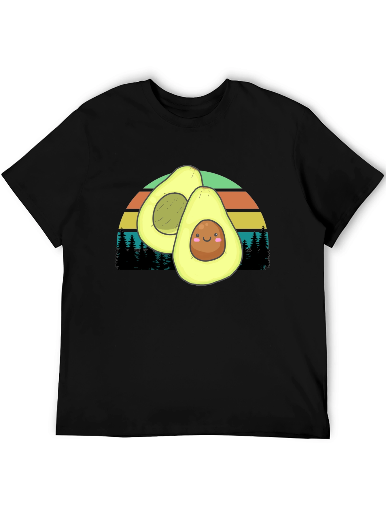 Avocado Sunset Graphic Tee - Cute & Comfy