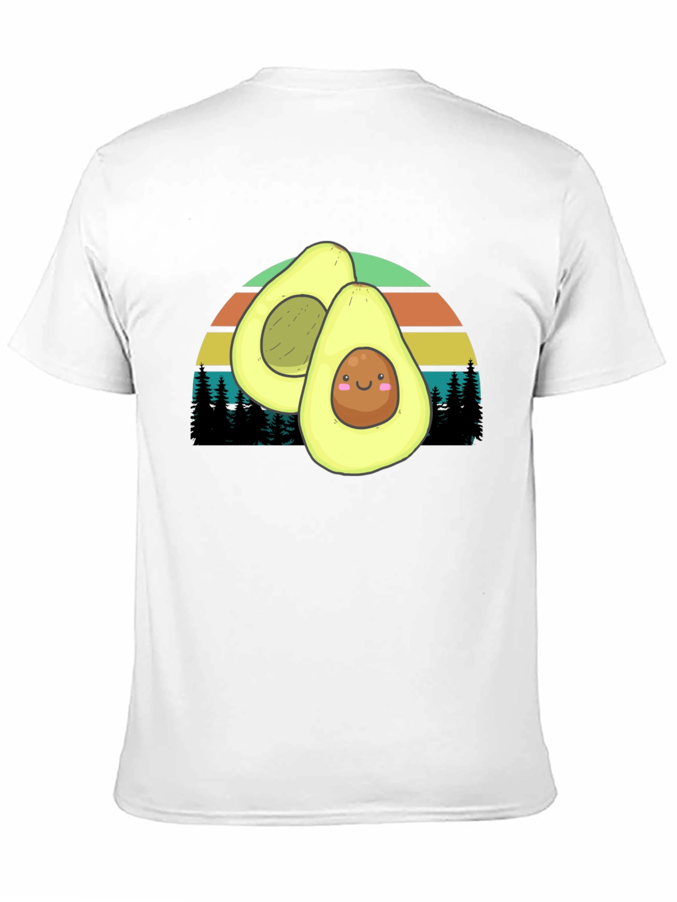Avocado Sunset Graphic Tee - Cute & Comfy