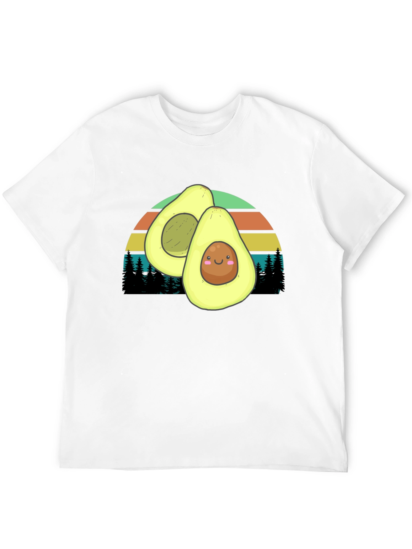 Avocado Sunset Graphic Tee - Cute & Comfy