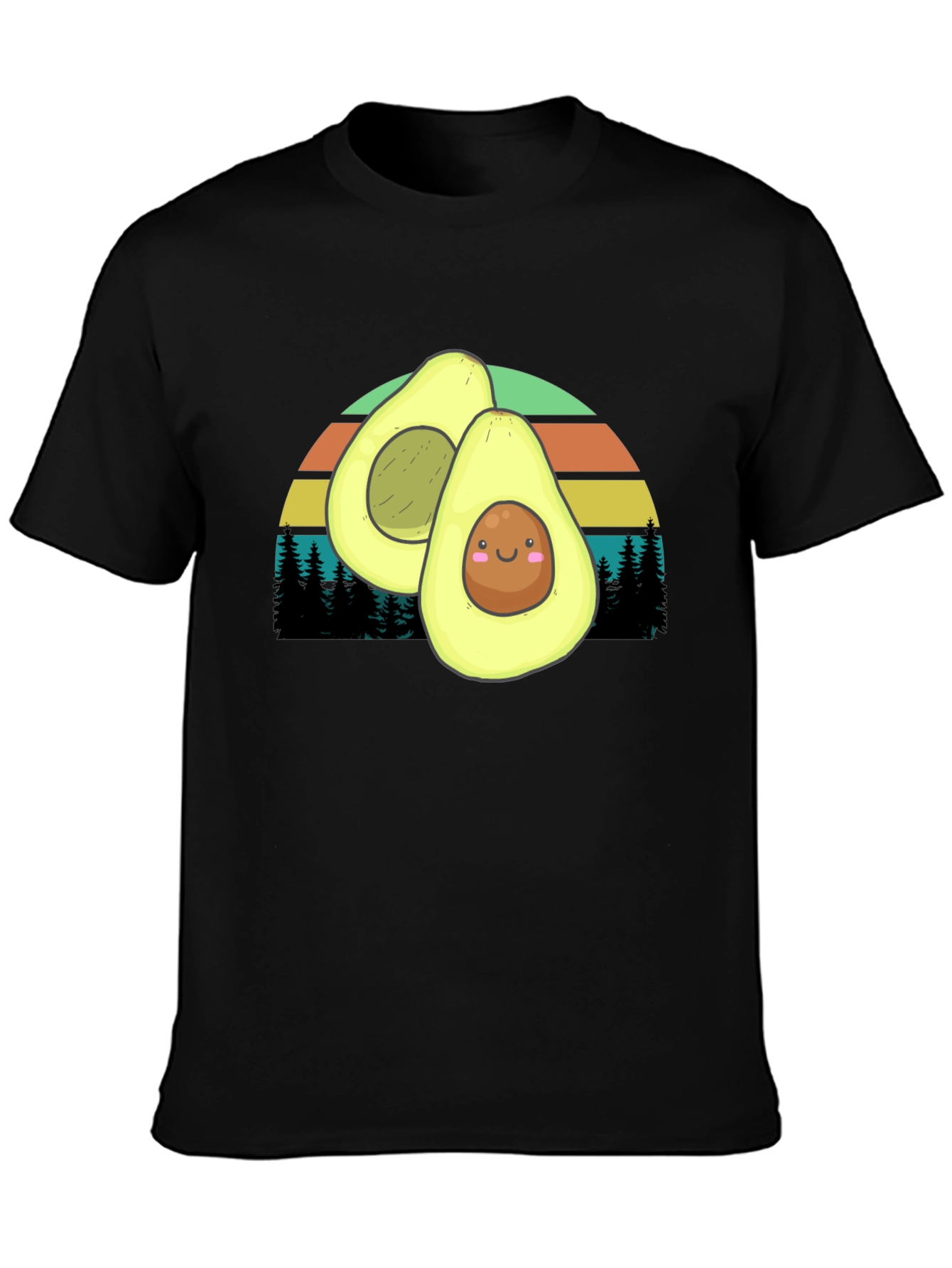 Avocado Sunset Graphic Tee - Cute & Comfy