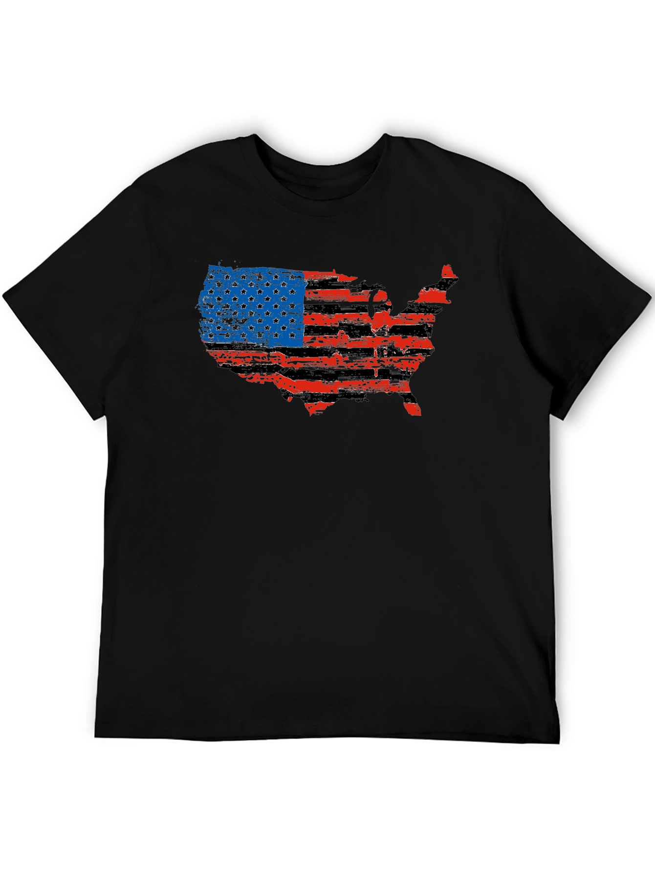 American Flag USA Map Graphic T-Shirt