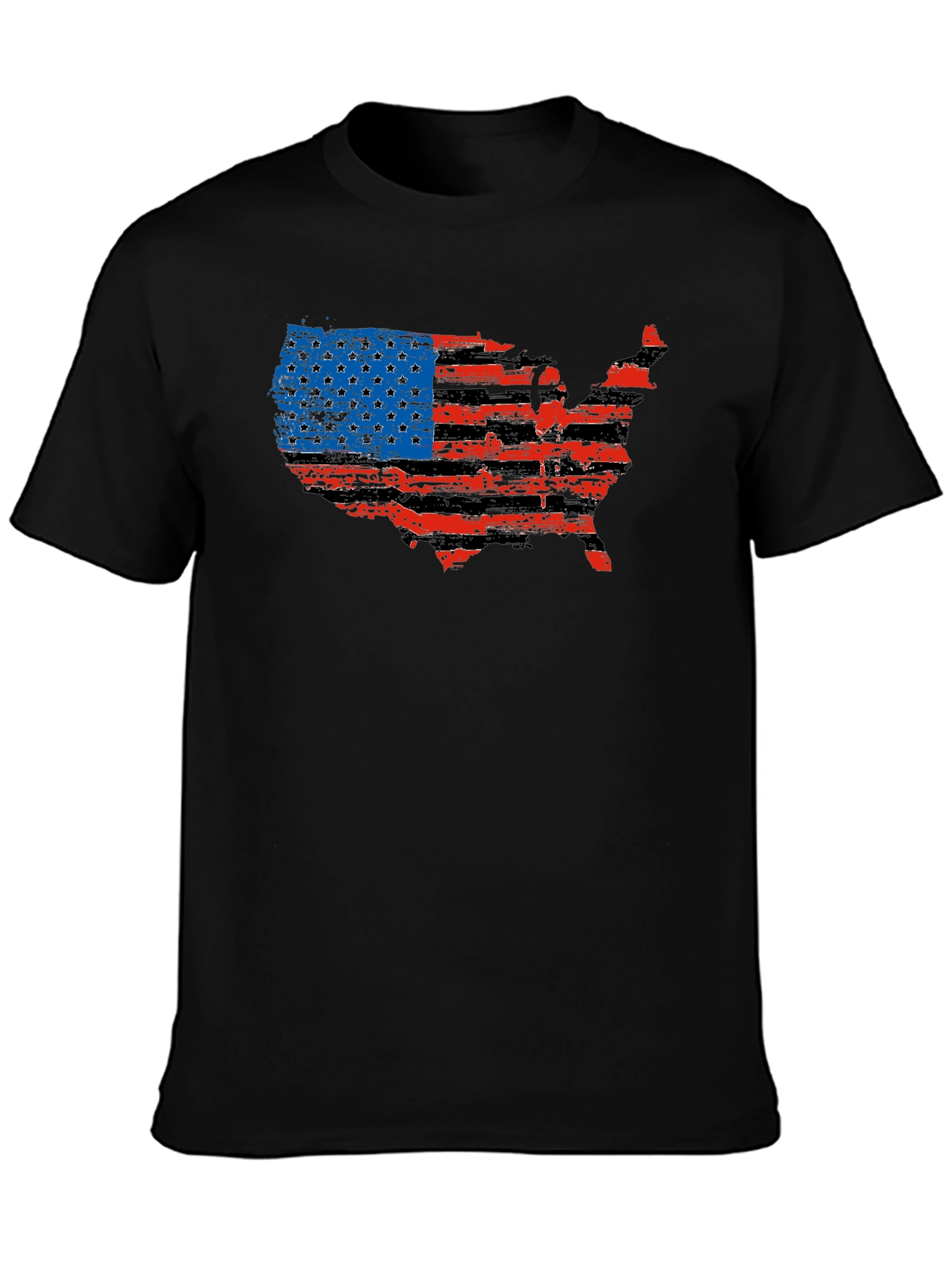 American Flag USA Map Graphic T-Shirt