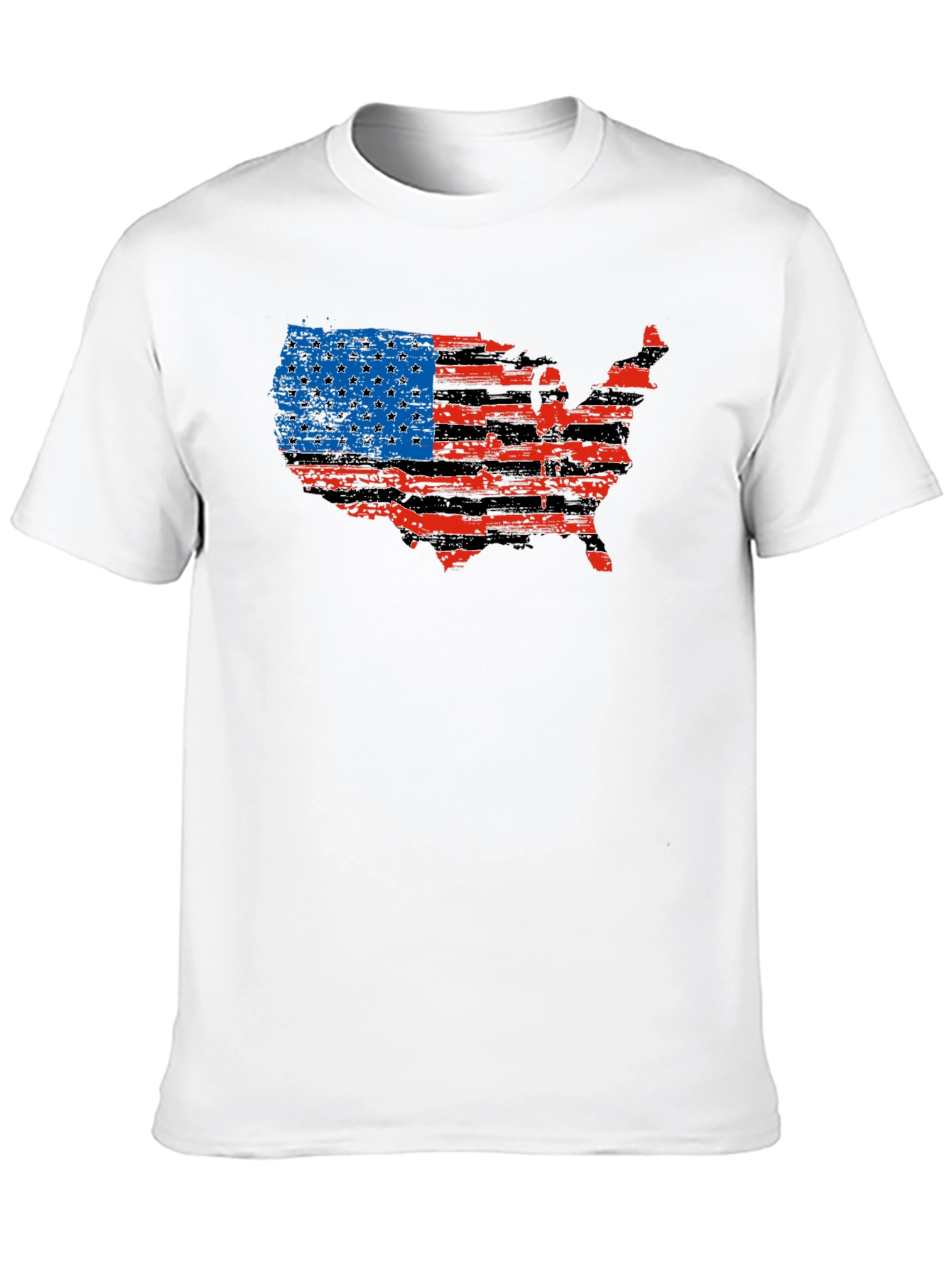 American Flag USA Map Graphic T-Shirt