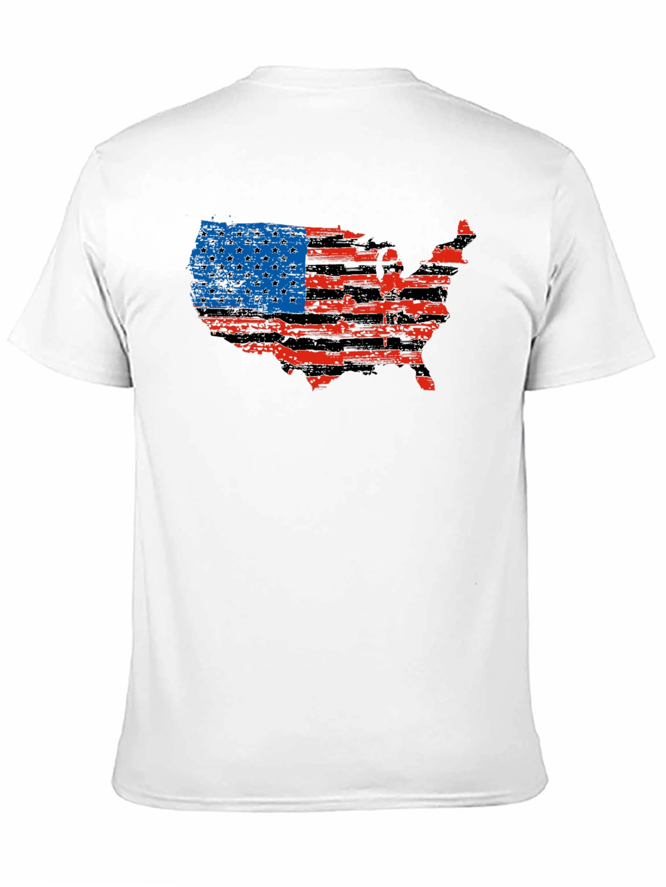 American Flag USA Map Graphic T-Shirt
