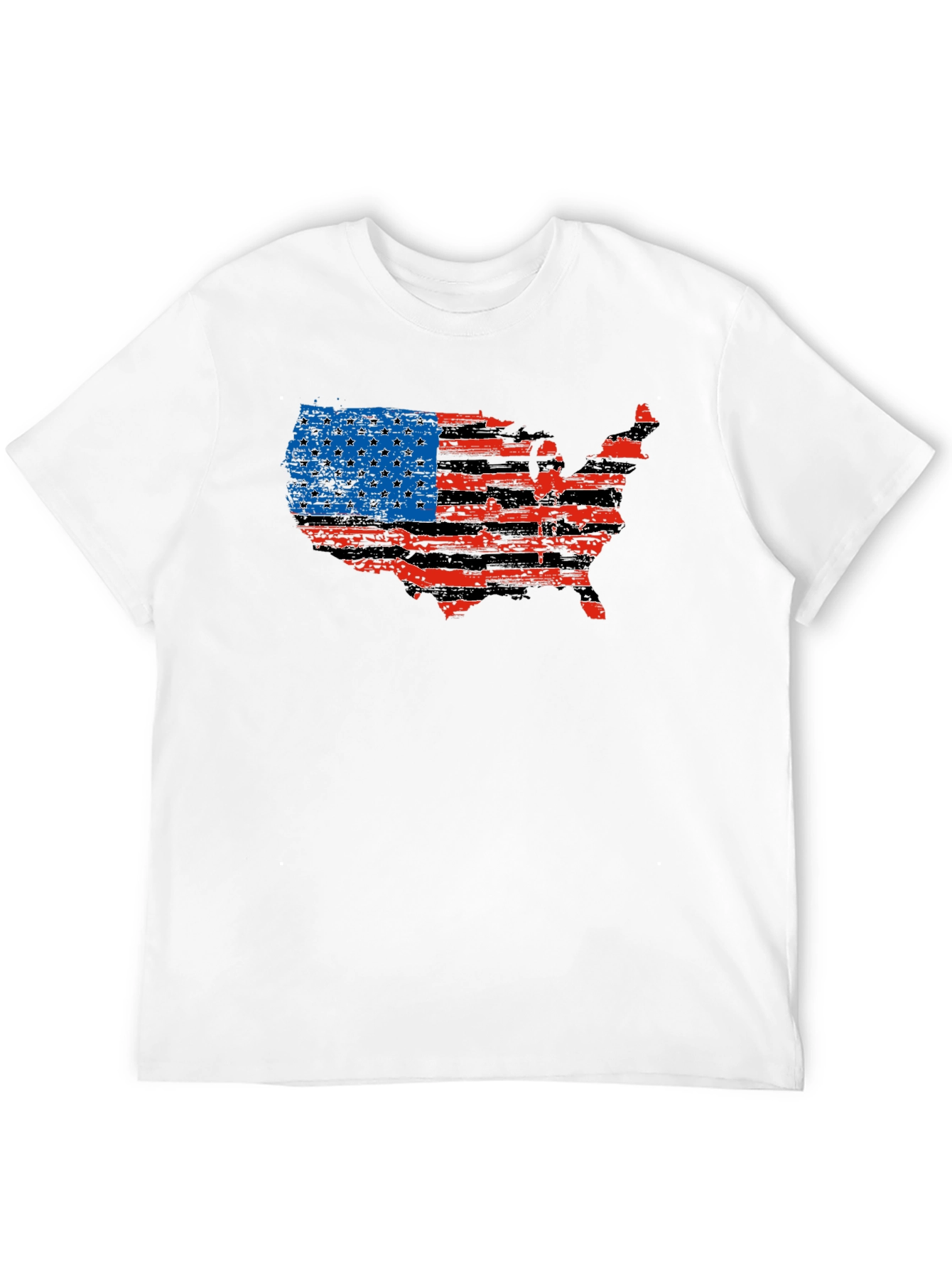American Flag USA Map Graphic T-Shirt