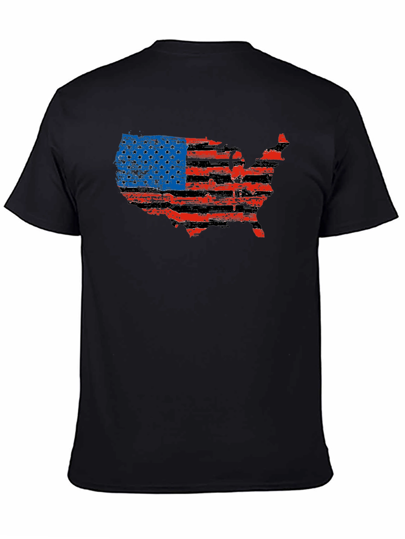 American Flag USA Map Graphic T-Shirt