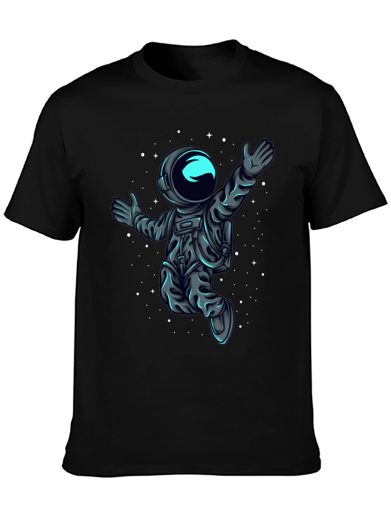 Astronaut in Space T-Shirt - Black