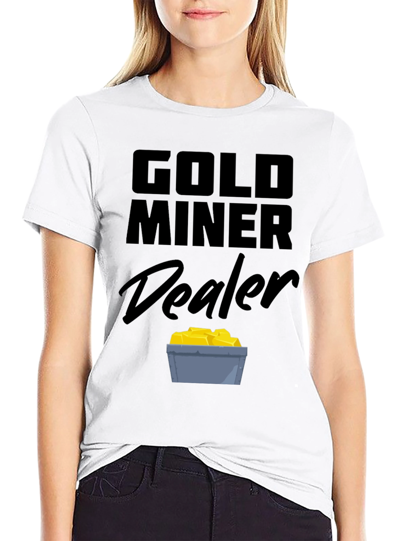 Gold Miner Dealer Black T-Shirt - Novelty Graphic Tee