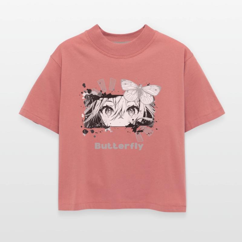 "Butterfly" Anime Design T-Shirt - A Touch of Art
