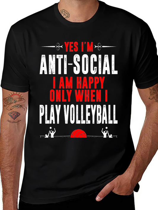 Anti-Social Volleyball Graphic Tee