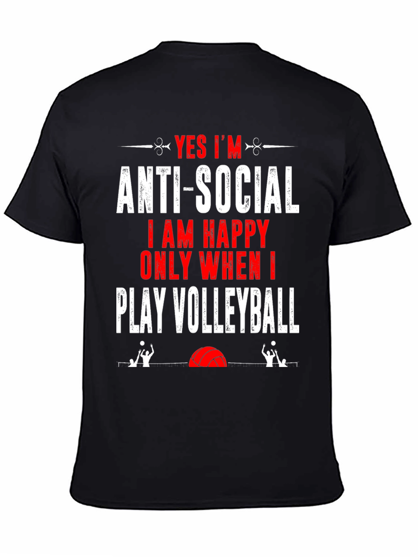 Anti-Social Volleyball Graphic Tee