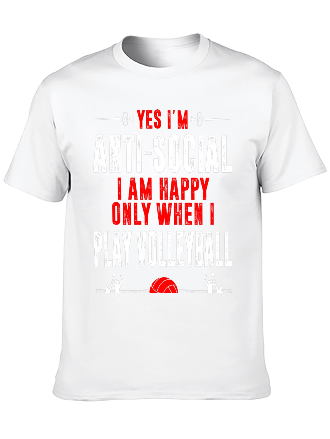 Anti-Social Volleyball Graphic Tee