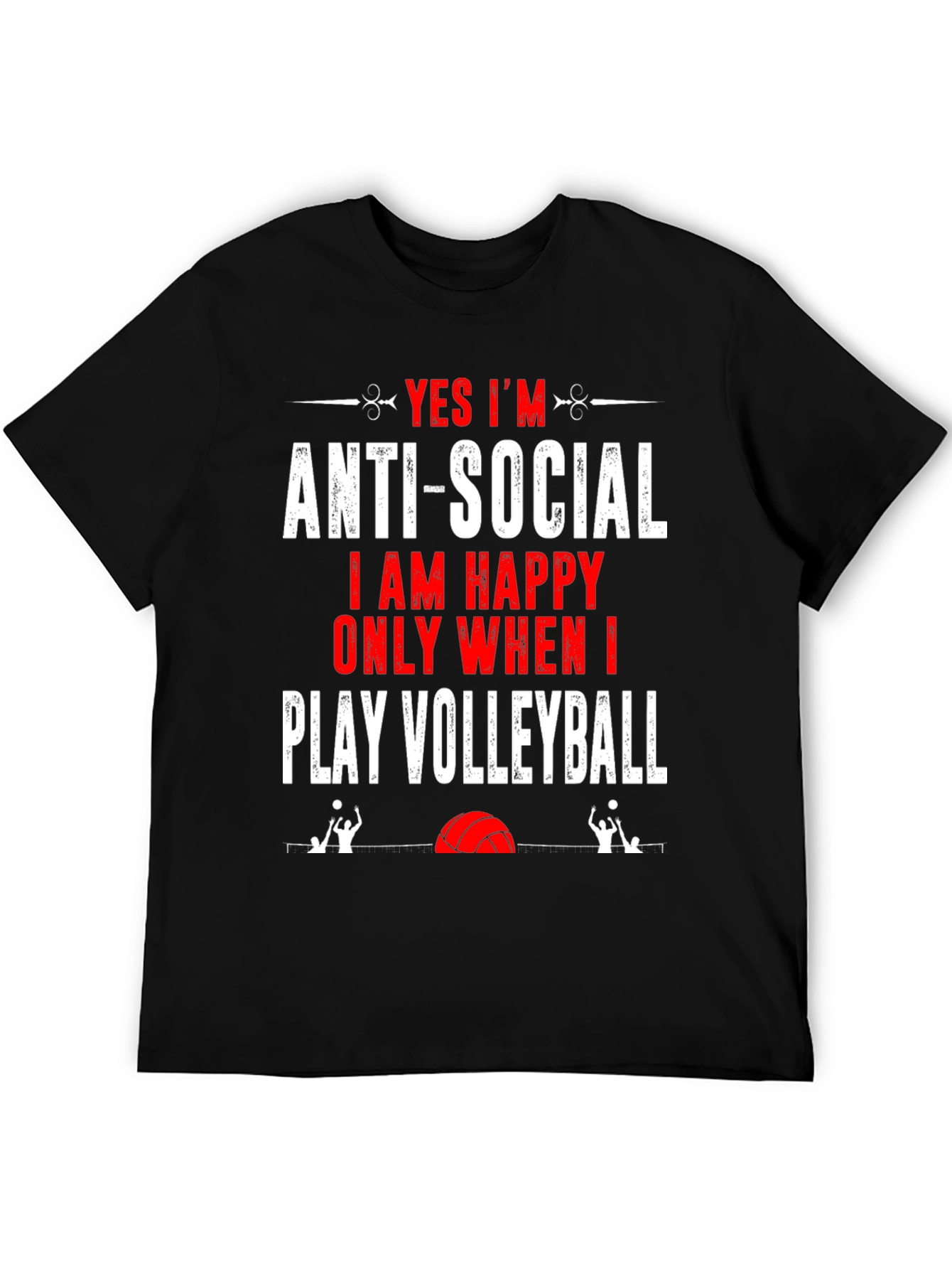 Anti-Social Volleyball Graphic Tee