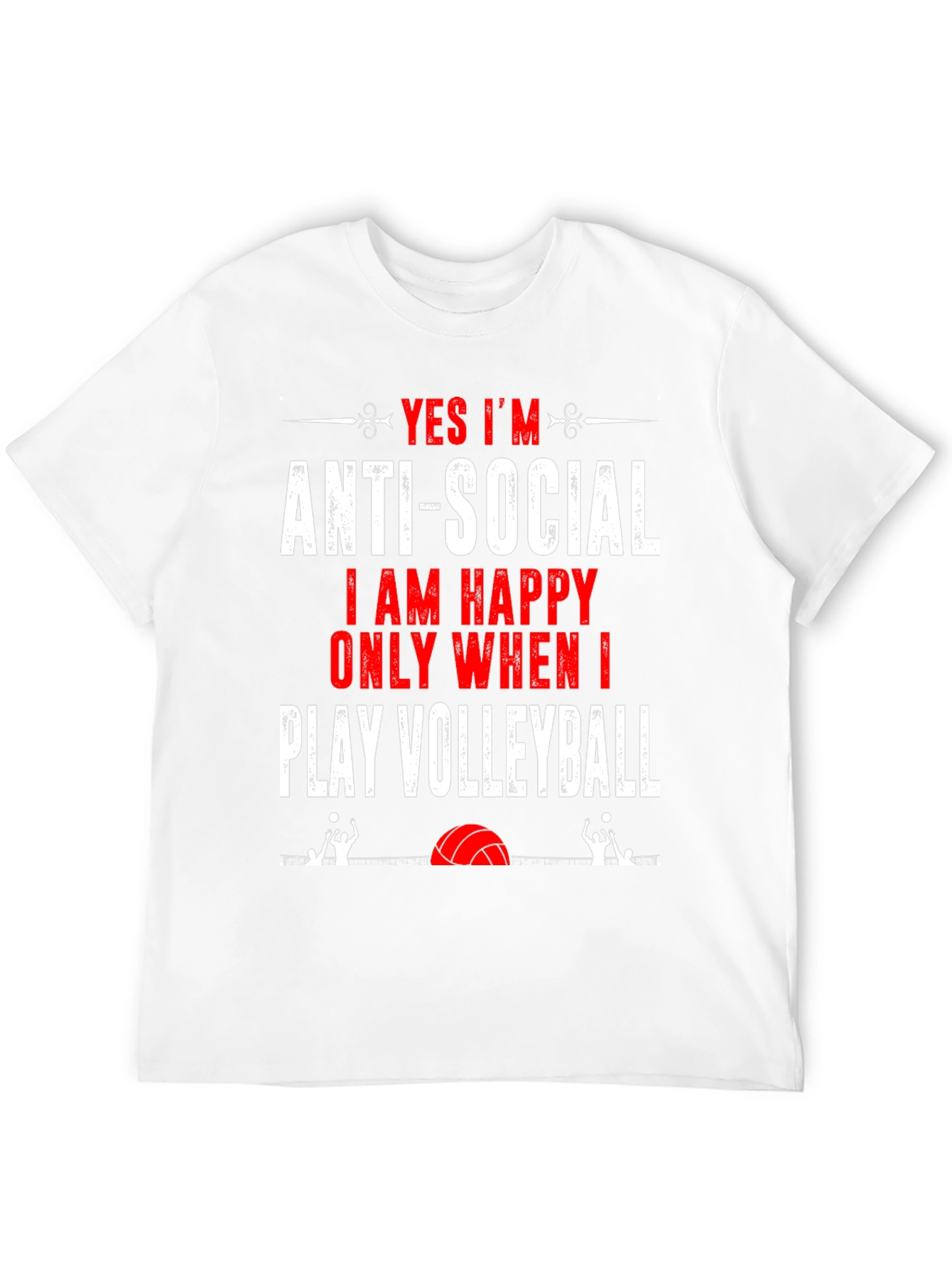 Anti-Social Volleyball Graphic Tee