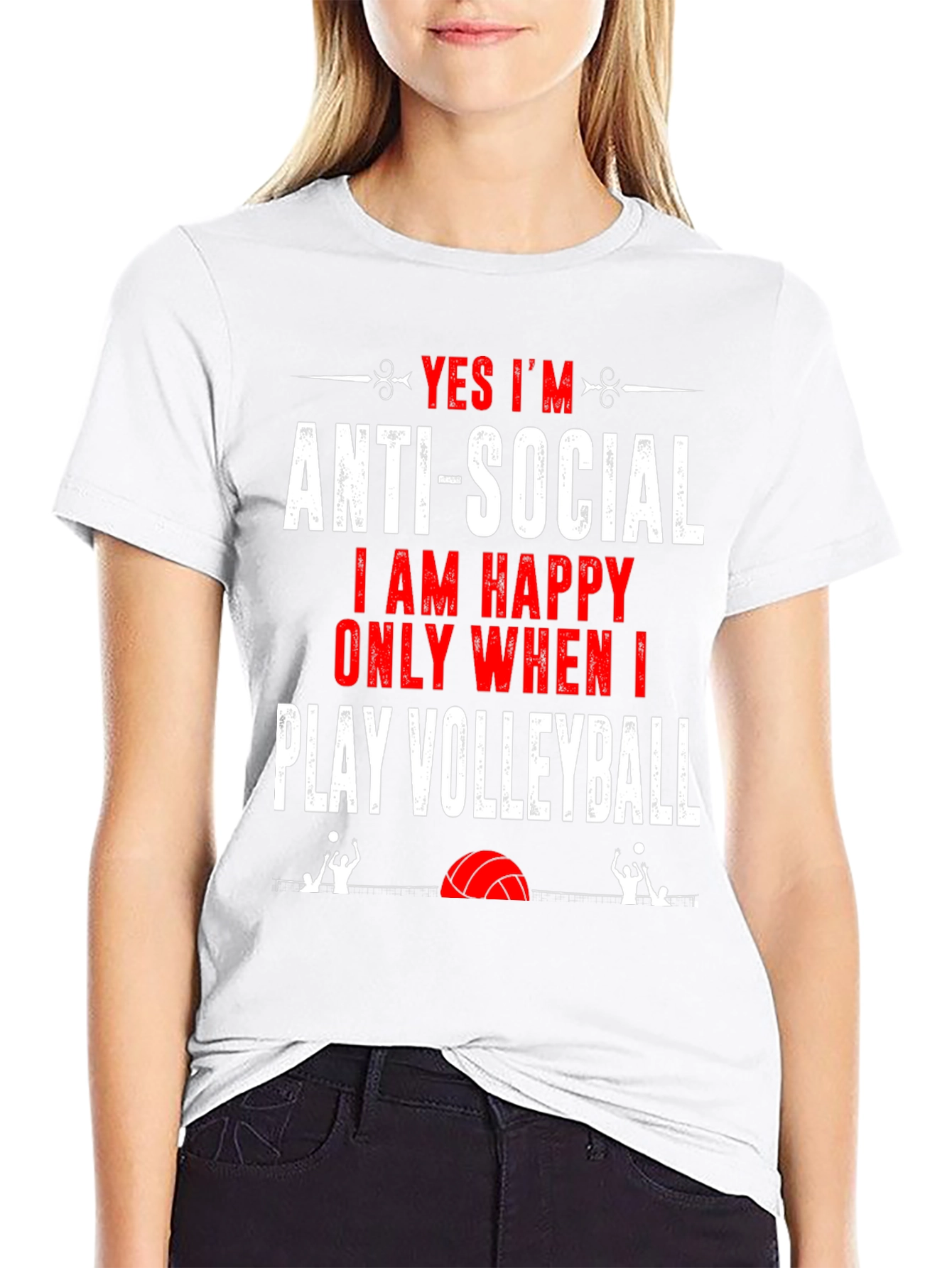 Anti-Social Volleyball Graphic Tee