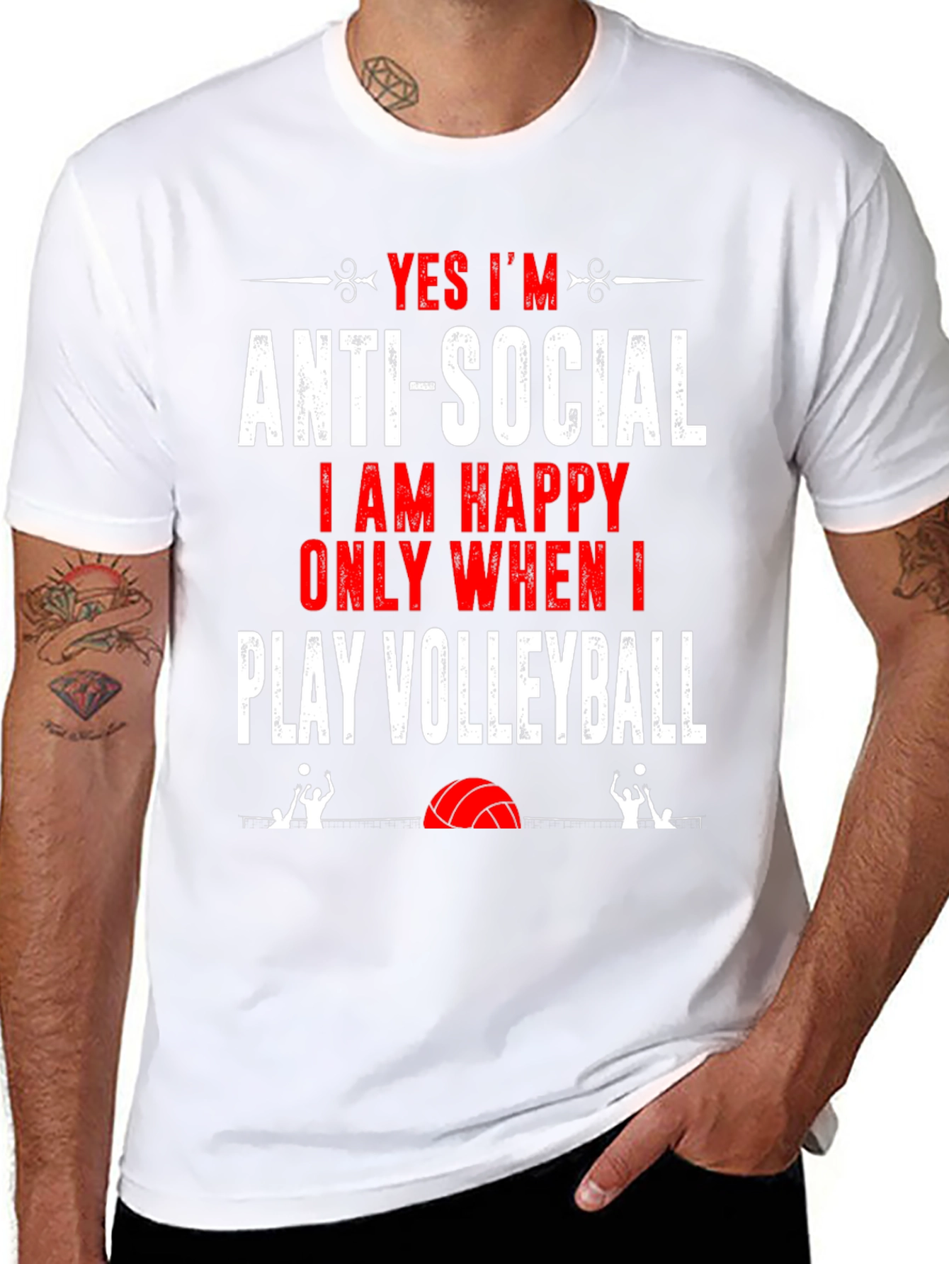 Anti-Social Volleyball Graphic Tee