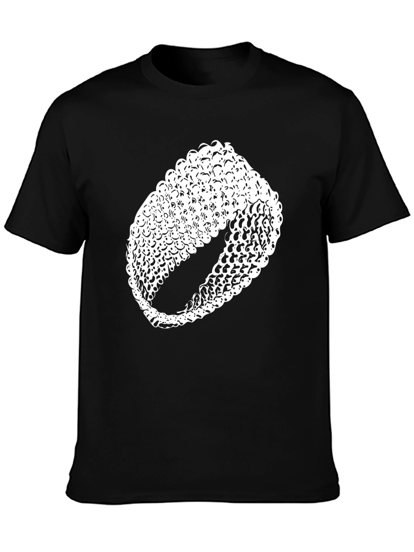 Abstract Circle Graphic Black T-Shirt