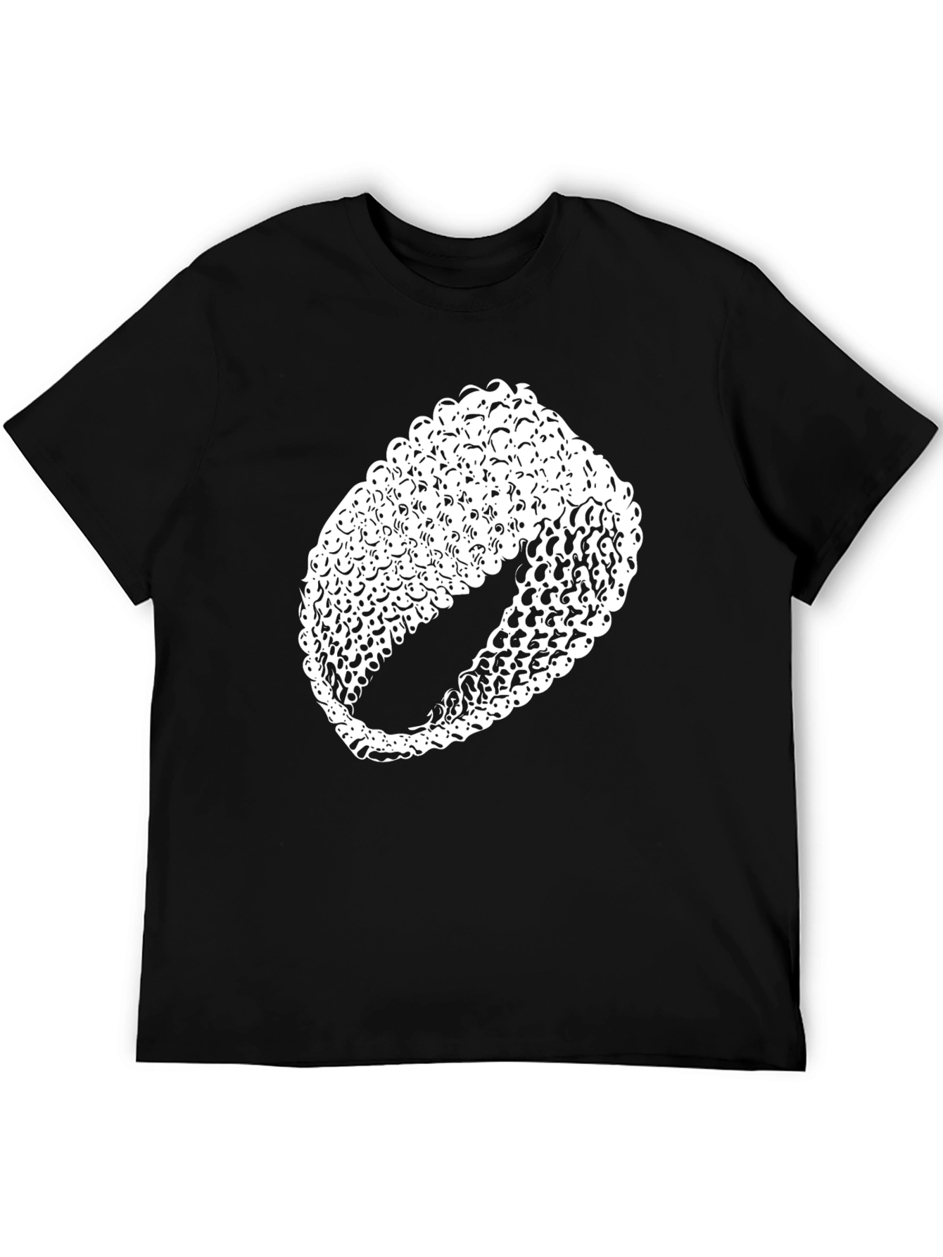 Abstract Circle Graphic Black T-Shirt