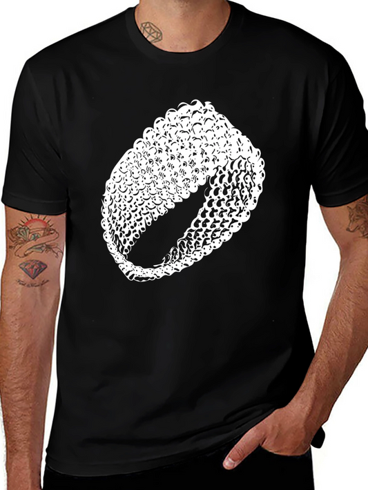 Abstract Circle Graphic Black T-Shirt