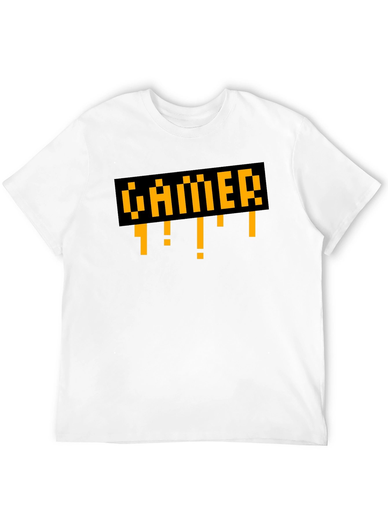 Gamer Pixel Art Style Black T-Shirt