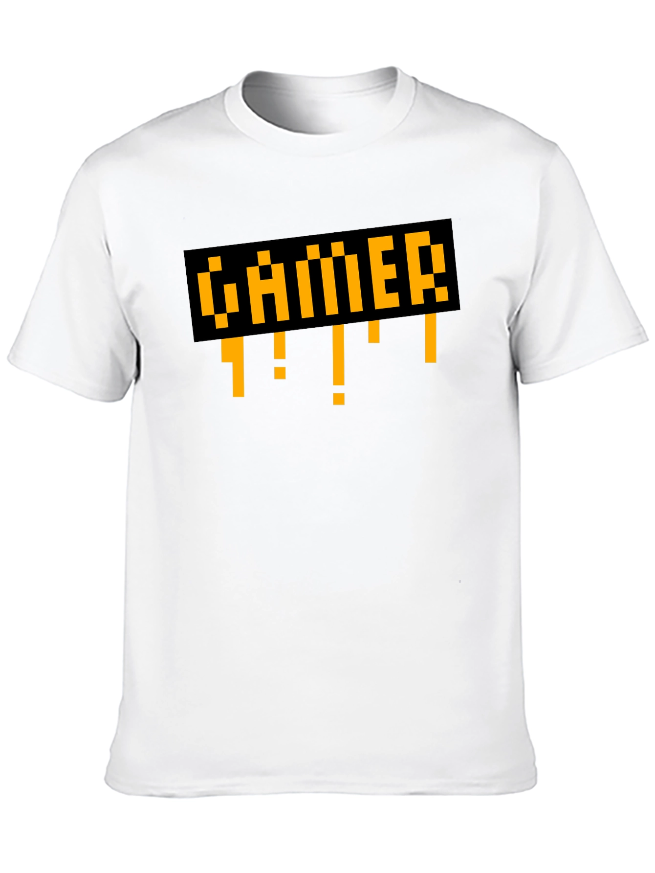 Gamer Pixel Art Style Black T-Shirt