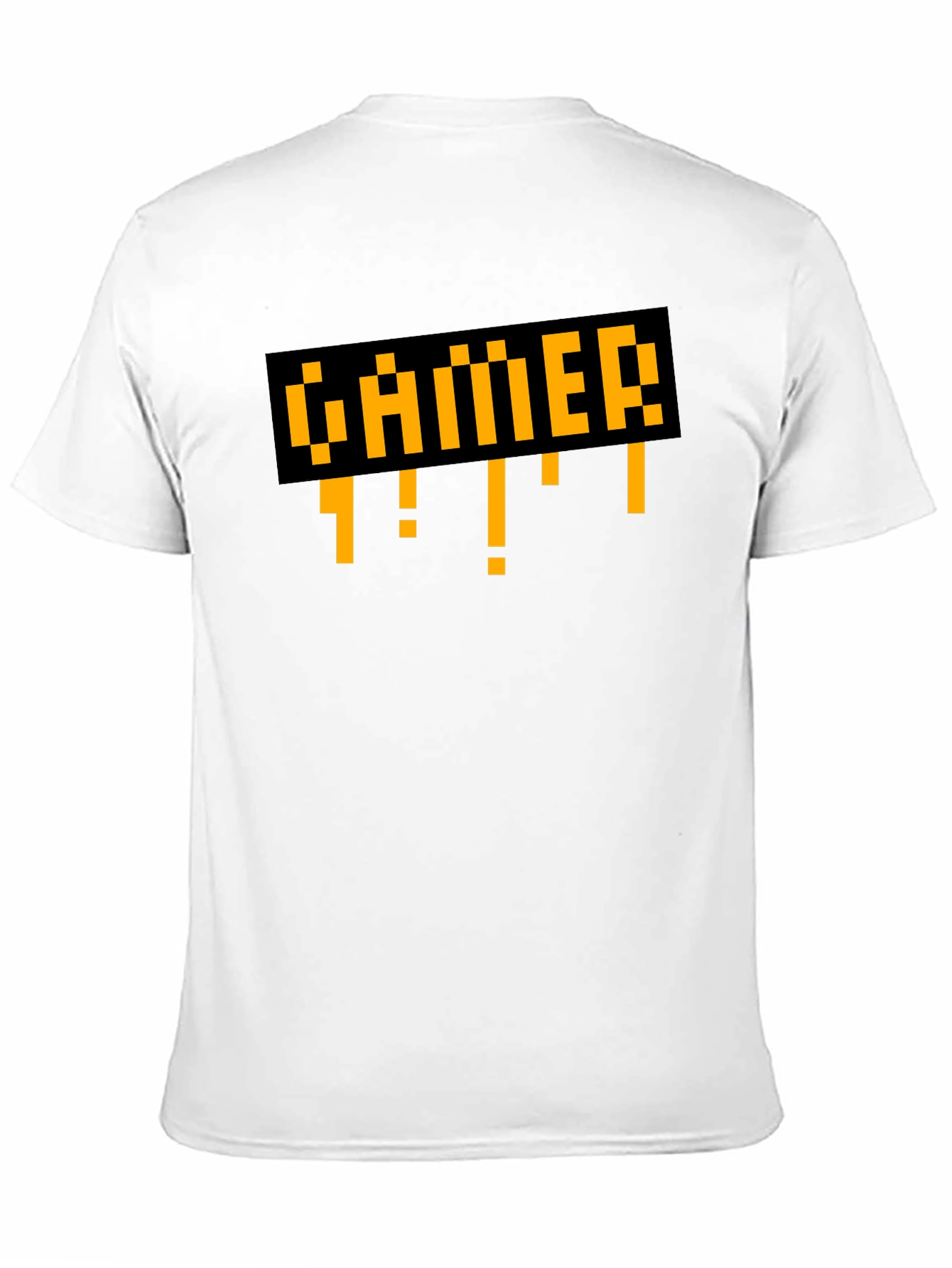 Gamer Pixel Art Style Black T-Shirt