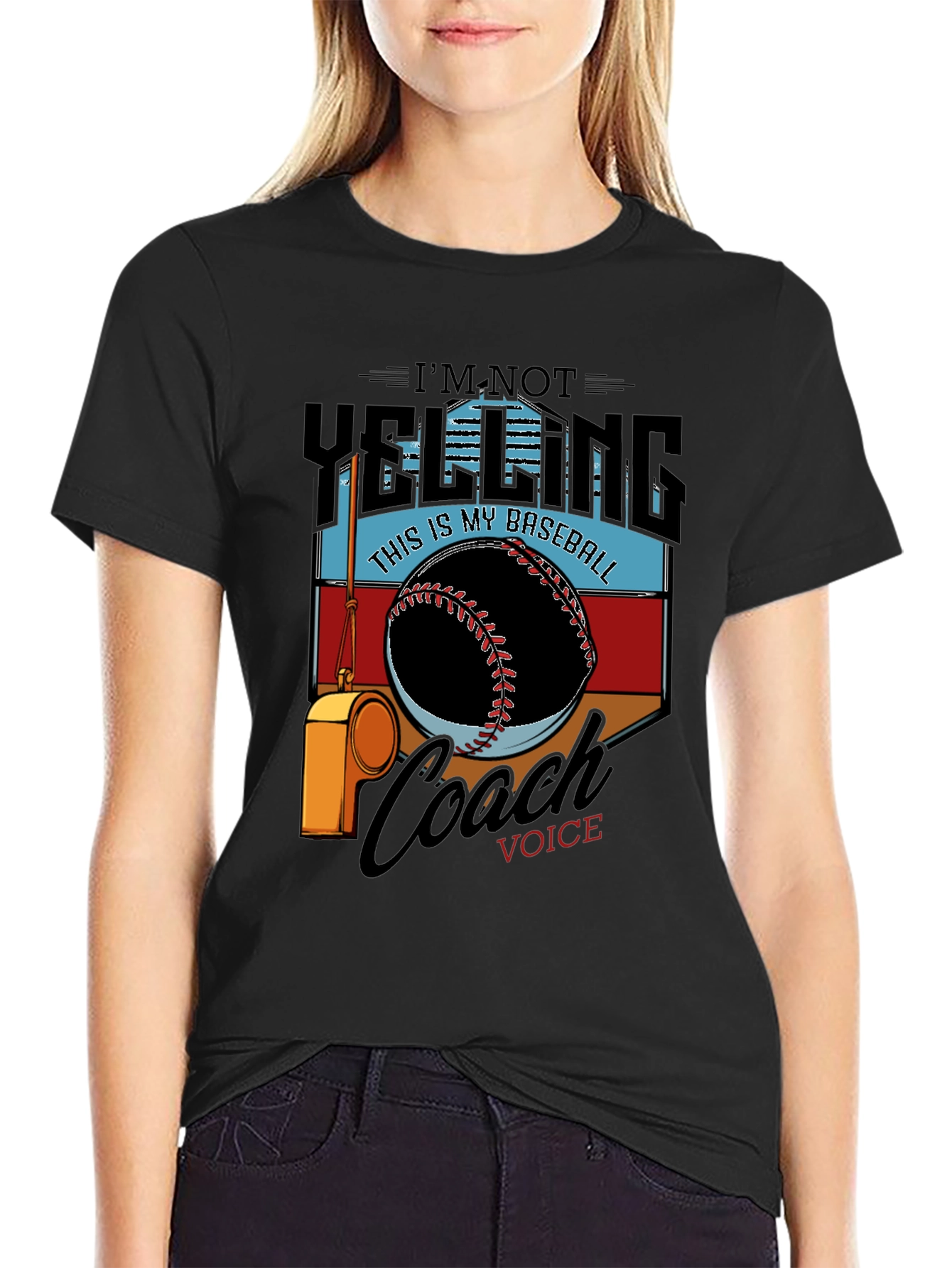 Baseball Coach T-Shirt - Im Not Yelling Graphic Tee
