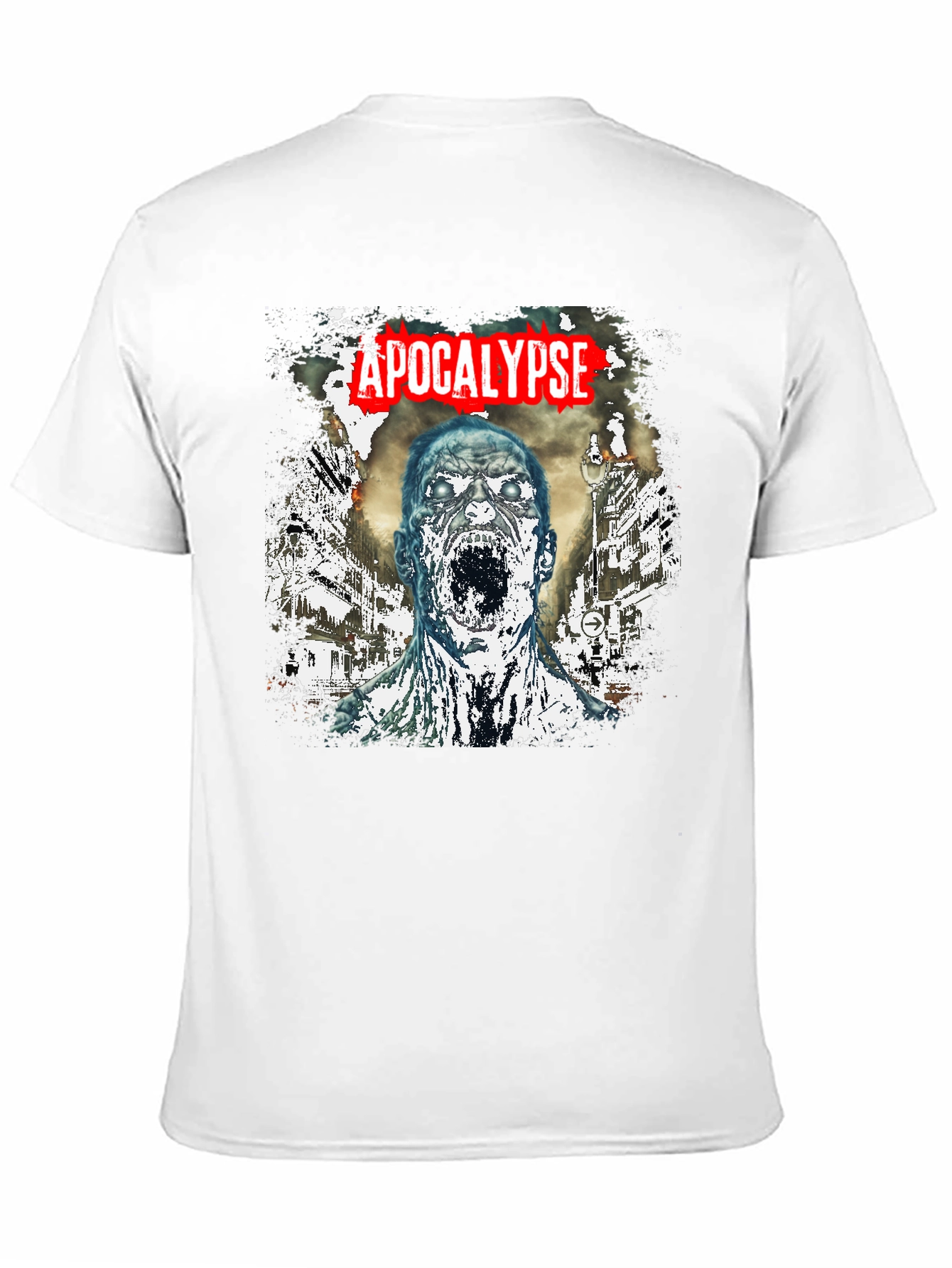 Apocalypse Zombie Graphic T-Shirt - Black Cotton Tee