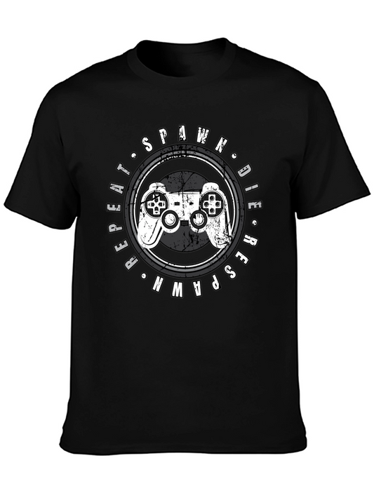 Gamer T-Shirt: Spawn Die Repeat Design